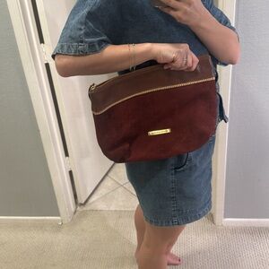 VIX Paula Hermanny Brown Suede Clutch